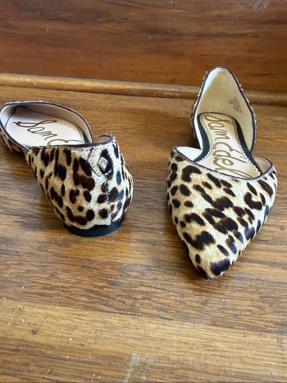 Sam Edelman Leopard Print Pointed Toe Flats - Picture 7 of 7